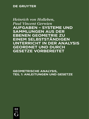 cover image of Geometrische Analysis, Teil 1